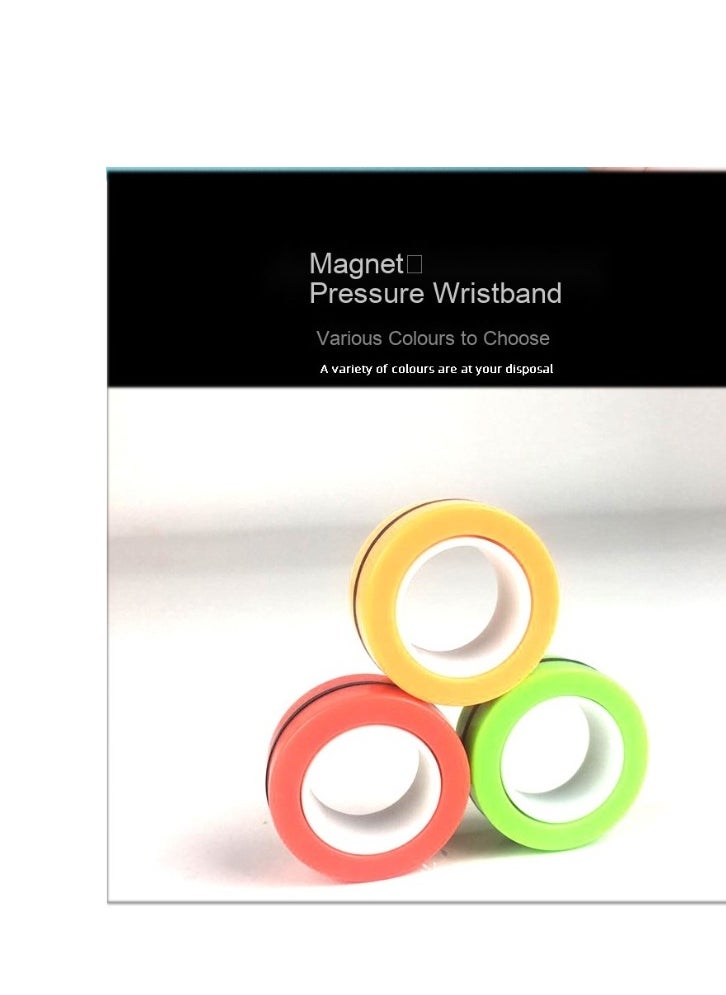 Generic - 3 Piece Fidget Spinner Anti Stress Magnetic Rings cmcm - Image 1