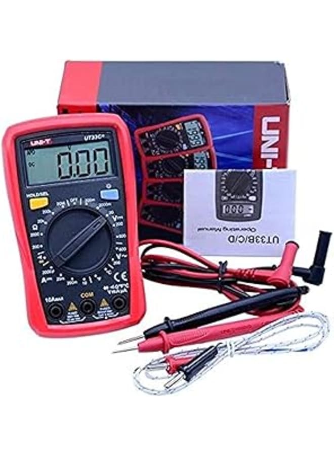 UNI-T UT33C Plus Digital Palm Size Multi Meter Voltmeter Ammeter Resistance LCR and Temperature with Backlight - 2724672416201