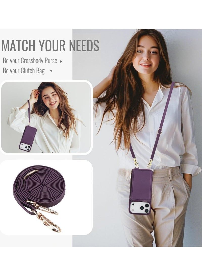 general Compatible with iPhone 17/17 Air/17 Pro/17 Pro Max multifunctional phone case with zipper pouch - Image 3