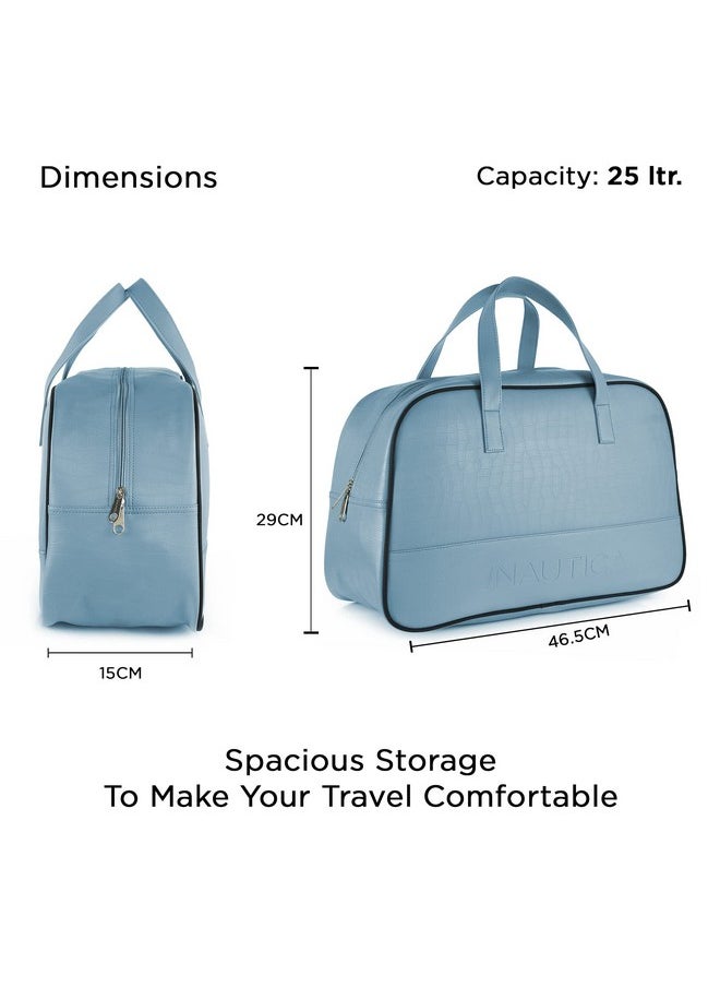 NAUTICA Nautica Duffle Bag for Travel | Stylish Leatherette Luggage | Compact and Comfortable for Travelling | Suitable for Men's and Women's One Size Blue 15cms  - Image 3