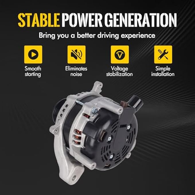 KUSATEC 104211-3470 New Alternator Compatible with Acura ILX 2016-2022/ TLX 2015-2020; Honda CR-V 2015-2019 2.4L L4; 12V 135A Replacement OE# 21154N 31100-5X6-J01 - Image 3