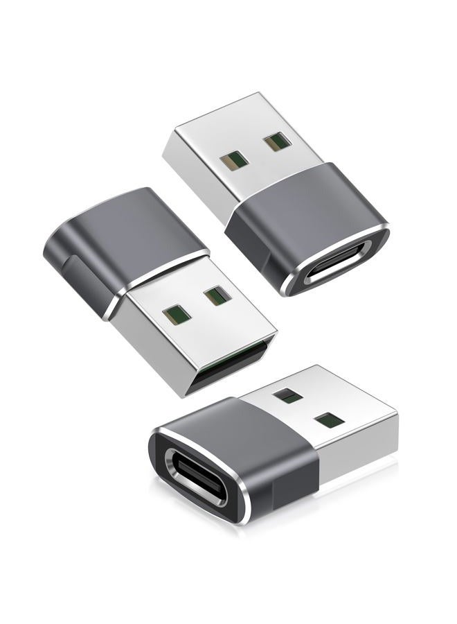 Basesailor محول BASESAILOR USB إلى USBC لجهاز Apple iPhone 17 16 Pro Max، 3 قطع، موصل كابل نوع C أنثوي إلى USB A ذكر لجهاز iWatch 10، Apple 15 14 13 12 11، iPad Air Mini، Galaxy S24، Z Fold Flip - Image 1