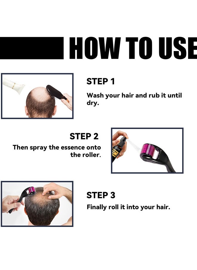 EELHOE - Herbal Hair Boost Essence Spray, Natural Herbal Hair Regrowth Treatment Anti Hair Loss Serum Hair Growth Essence Spray Micro Needling Roller Set, Make Hair Stronger Thicker Longer, 30ML - Image 1