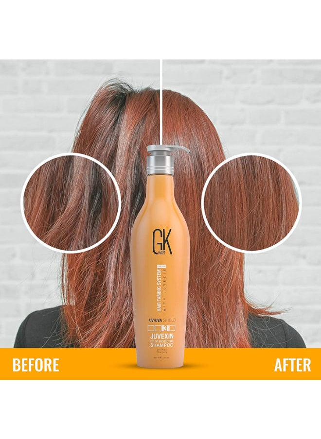 GK Hair Shield Shampoo (22 Fl Oz/650ml) Deep Cleansing Moisturizing Heat Protection for Color Treated Dry Damaged Curly Frizzy HAIR Sulfate Free  - Image 2