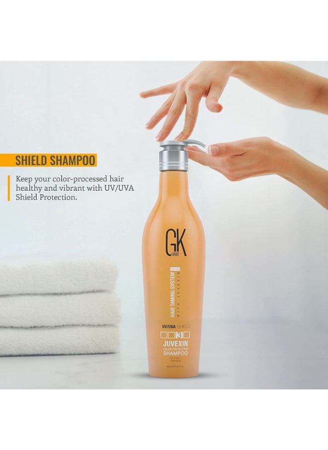 GK Hair Shield Shampoo (22 Fl Oz/650ml) Deep Cleansing Moisturizing Heat Protection for Color Treated Dry Damaged Curly Frizzy HAIR Sulfate Free  - Image 5