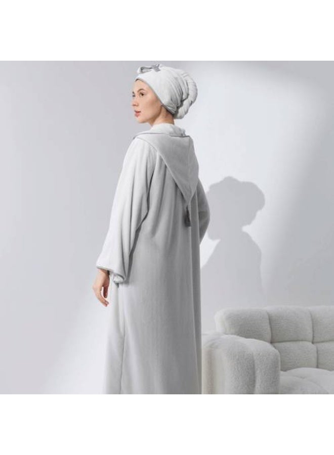 Reefi Cloud Women's Bathrobe, Grey - Image 3
