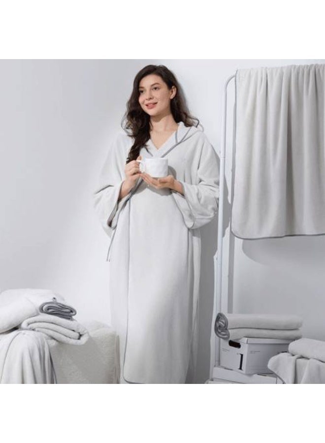 Reefi Cloud Women's Bathrobe, Grey - Image 4
