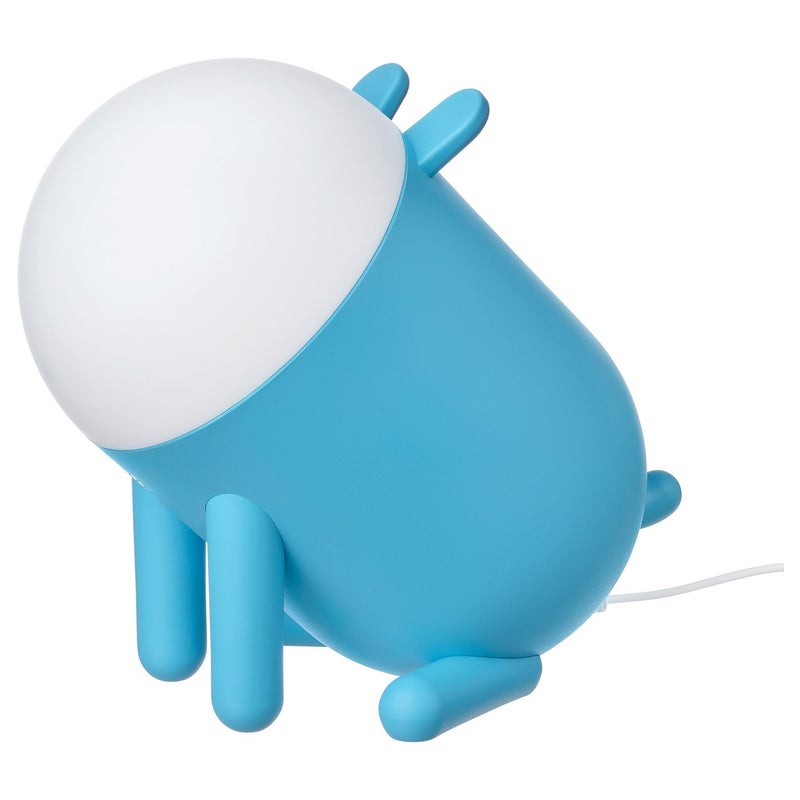 Baitique Children's LED Table Lamp, Dimmable, Dog-Shaped, Recycled Polypropylene, Blue, 27 cm - Image 1