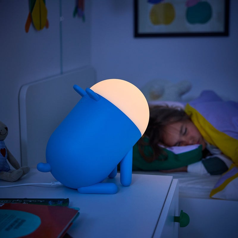 Baitique Children's LED Table Lamp, Dimmable, Dog-Shaped, Recycled Polypropylene, Blue, 27 cm - Image 2