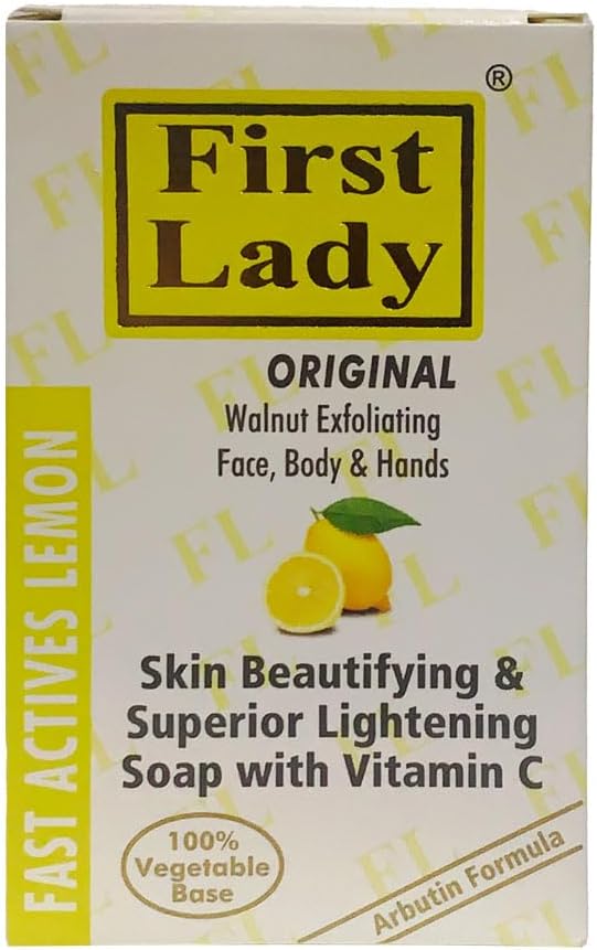 First Lady Lemon Vitamin C Skin Beautifying Superior Brightening Soap 200g Exfoliating for dark spots hyper pigmentation toning glowup for hand and body