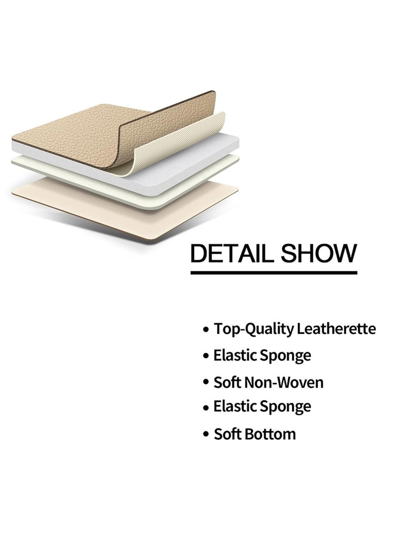 3XR 3XR Premium Leatherette  Car Front Seat Covers SANAFA Beige Car Seat Cover 2 PCS Set 4769 - Image 5