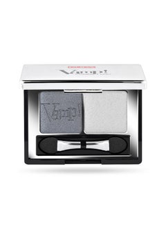 PUPA Pupa Milano Vamp! Eyeshadow Compact Duo 009 Silver Stone - Light, Smooth, Blendable, Cream Compact Shadow - Stunning, Colorful, Pigmented Shade - Paraben-Free Formula - 0.078 oz  - Image 1