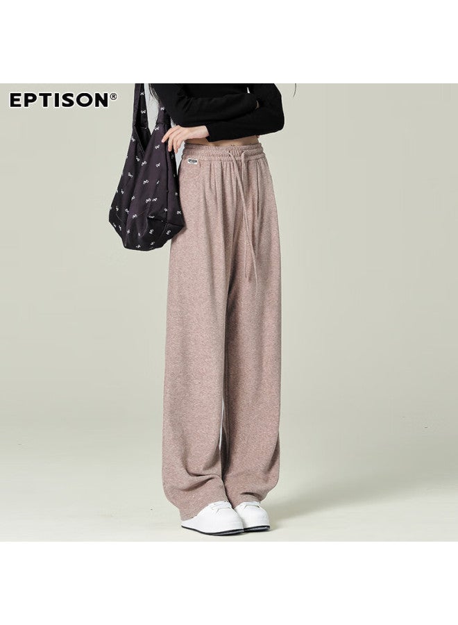 EPTISON Yipintiancheng Wide-leg Casual Pants For Women, High-end Fashion, Autumn 2034, Relaxed Fit, Slimming Knit Sweatpants For Wome - Image 2