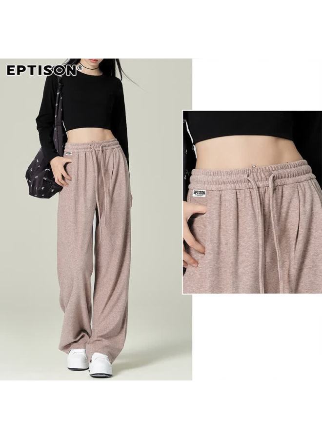 EPTISON Yipintiancheng Wide-leg Casual Pants For Women, High-end Fashion, Autumn 2034, Relaxed Fit, Slimming Knit Sweatpants For Wome - Image 5