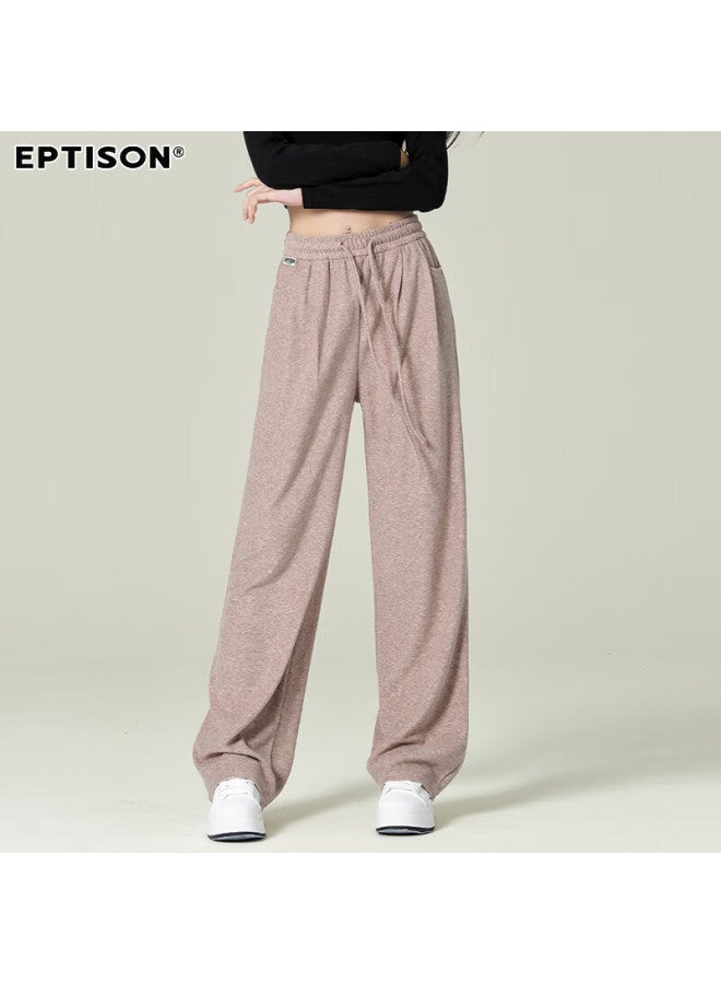 EPTISON Yipintiancheng Wide-leg Casual Pants For Women, High-end Fashion, Autumn 2034, Relaxed Fit, Slimming Knit Sweatpants For Wome - Image 3