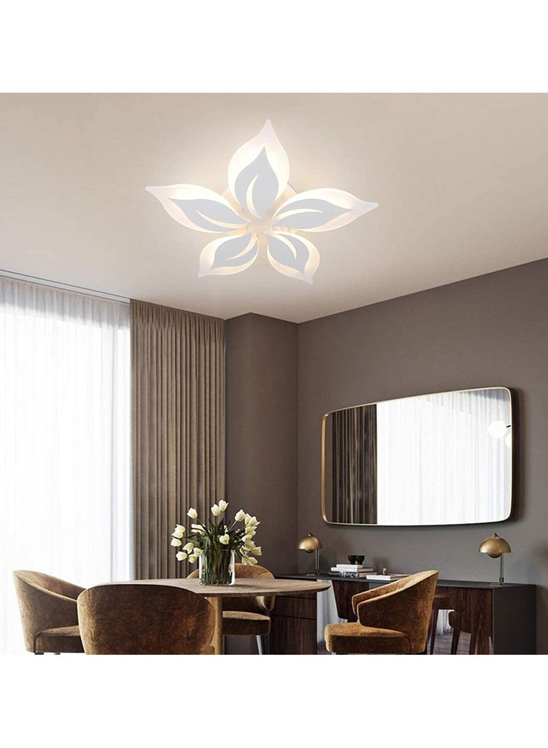 Ganeed Modern Ceiling Light, 60cm LED Flower Shape Design Dimmable Chandelier Flush Mount Ceiling Lights Fixture for Living Room Bedroom 50W - Image 5