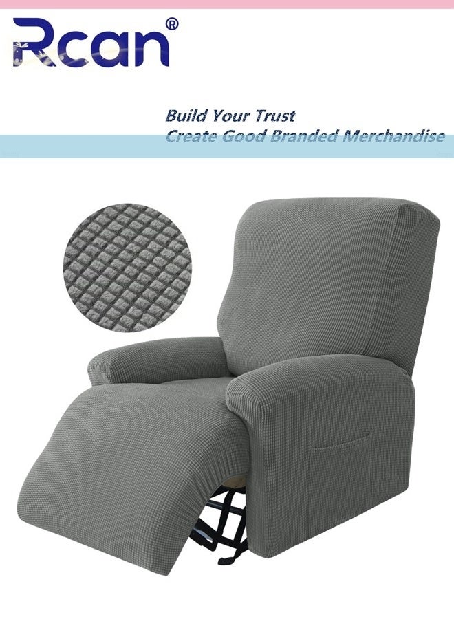 Rcan Stretch Recliner Covers Jacquard Recliner Chair Slipcovers Protector For Recliners Couch Cover Stretch Polyester Reclining Chair Cover Reclining Chair Cover for Living Room Armchair Cover Single Seat - Image 1