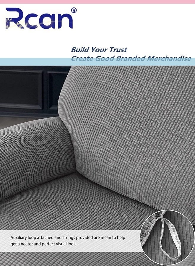 Rcan Stretch Recliner Covers Jacquard Recliner Chair Slipcovers Protector For Recliners Couch Cover Stretch Polyester Reclining Chair Cover Reclining Chair Cover for Living Room Armchair Cover Single Seat - Image 4