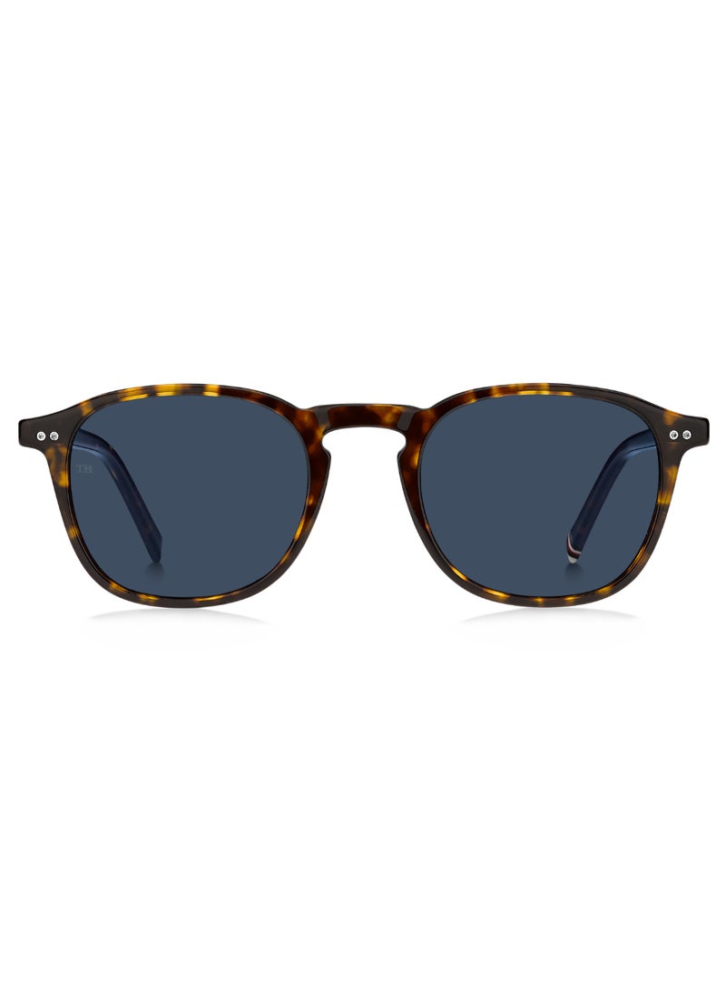 TOMMY HILFIGER Men's Uv Protection Rectangular Shape Acetate Sunglasses Th 1939/S Blue 44 - Lens Size: 43.6 Mm - Hvn - Image 3