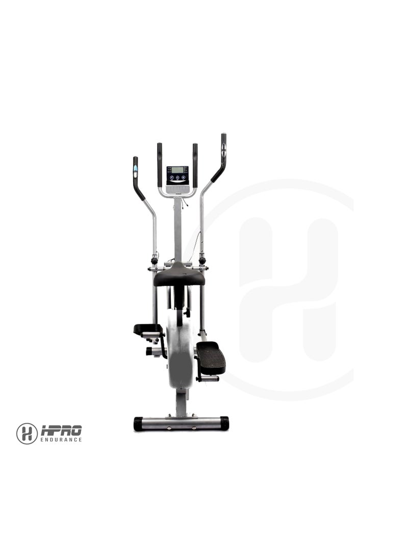 H PRO - Pro Elliptical Trainer And Exercise Bike With Seat And Easy Computer | Orbitrac Cardio Cross Trainer| Home Office Fitness Workout Machine - Image 1