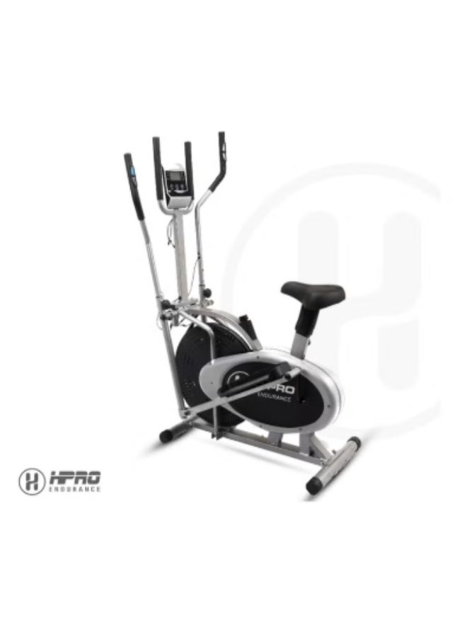 أتش برو جهاز إليبتيكال ٢ في ١ من إتش برو مزوّد بمقعد | دراجة أوربتراك كروس ترينر للجيم المنزلي | مع قرص تويست بوزن ١٠ كجم. - Image 2