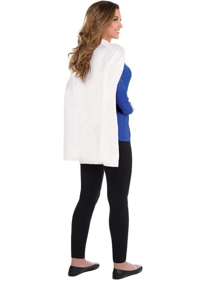 Amscan عباءة أمتسكان، إكسسوار حفلة، أبيض - Image 3