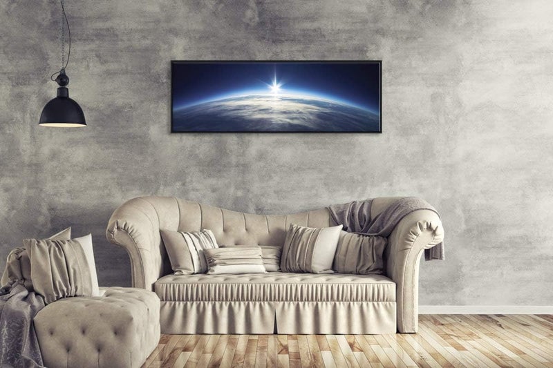 Pyradecor Black Framed Blue Universe Canvas Art - Image 3