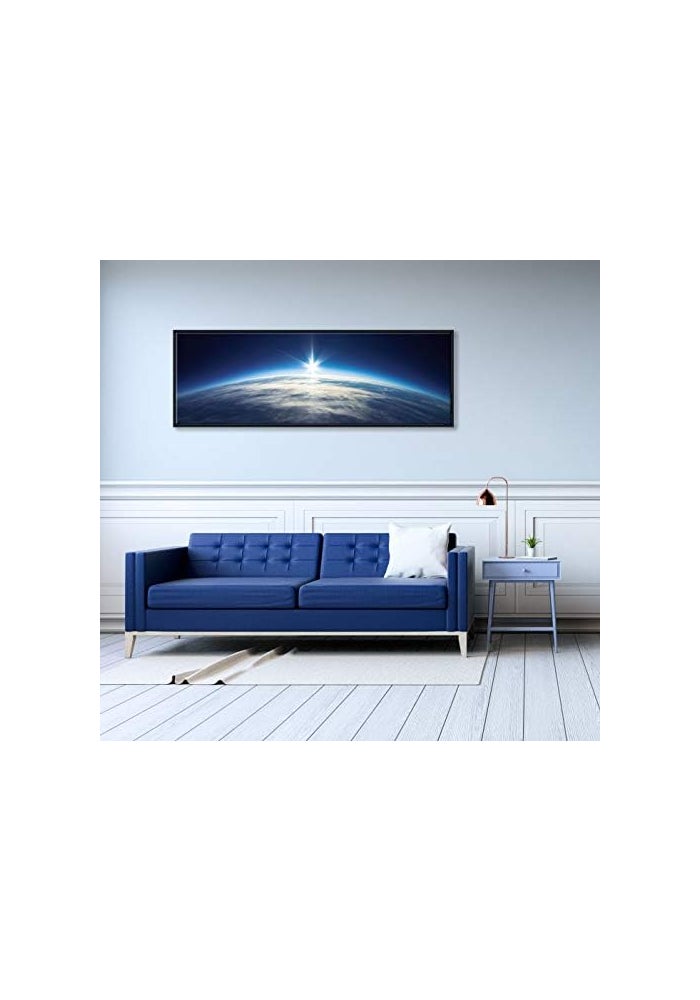 Pyradecor Black Framed Blue Universe Canvas Art - Image 4