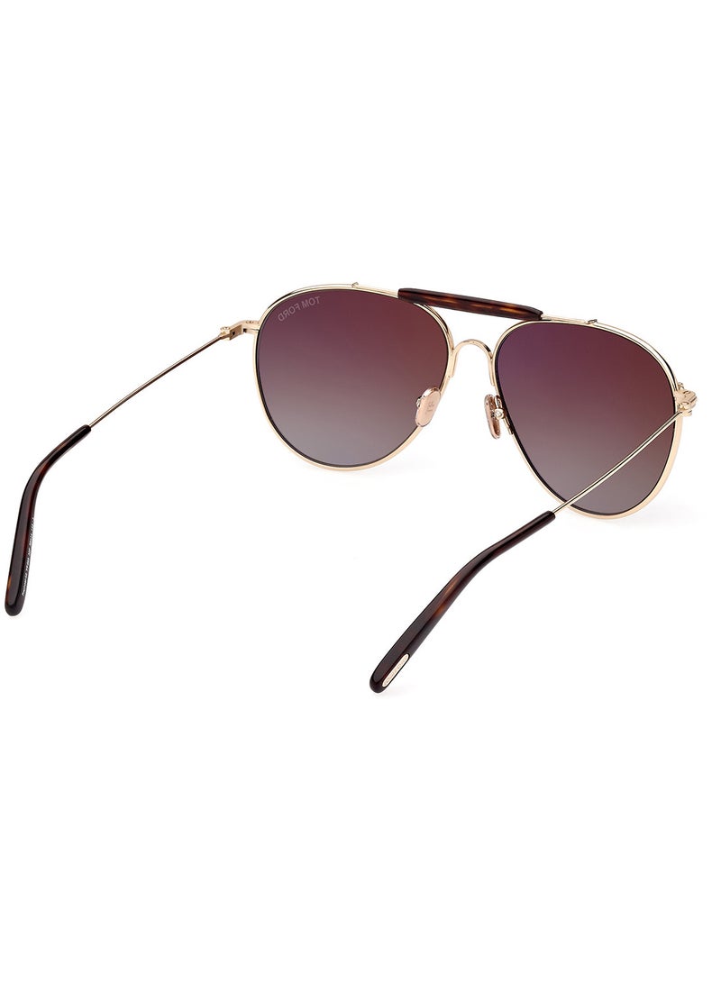 TOM FORD نظارة شمسية بايلوت للحماية من الأشعة فوق البنفسجية للرجال - FT099532F59 - مقاس العدسة: 59 ملم - Image 5