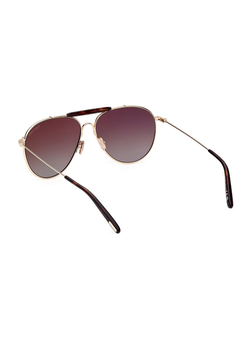 TOM FORD نظارة شمسية بايلوت للحماية من الأشعة فوق البنفسجية للرجال - FT099532F59 - مقاس العدسة: 59 ملم - Image 3