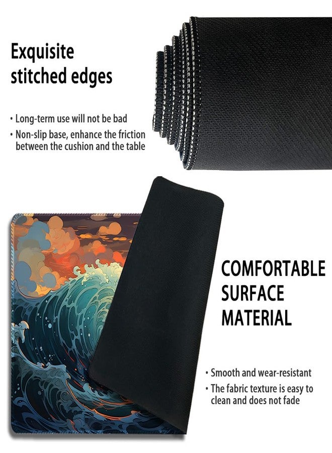 DAUXID Premium Stitched MTG Playmat with Zones and Non-Slip Rubber Backing - TCG Play Mat for MTG and Other Card Games - Colorful Design with Vintage Look and Feel (DKT (83),No Zones) - Image 3