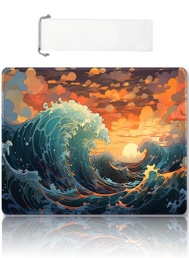 DAUXID Premium Stitched MTG Playmat with Zones and Non-Slip Rubber Backing - TCG Play Mat for MTG and Other Card Games - Colorful Design with Vintage Look and Feel (DKT (83),No Zones) - Image 1