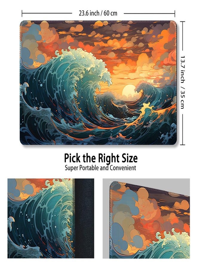 DAUXID Premium Stitched MTG Playmat with Zones and Non-Slip Rubber Backing - TCG Play Mat for MTG and Other Card Games - Colorful Design with Vintage Look and Feel (DKT (83),No Zones) - Image 2