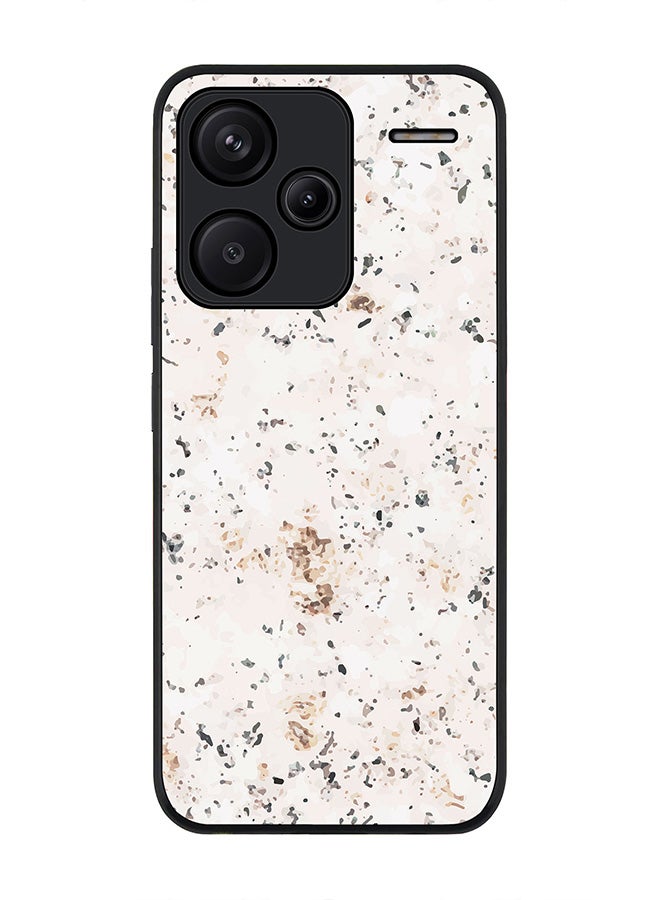 Stylizedd Rugged Black Edge Case for Xiaomi Redmi Note 13 Pro Plus, Slim fit Case Flexible Anti Drop TPU Gel Thin Cover -  Marble Print Stone - Image 1