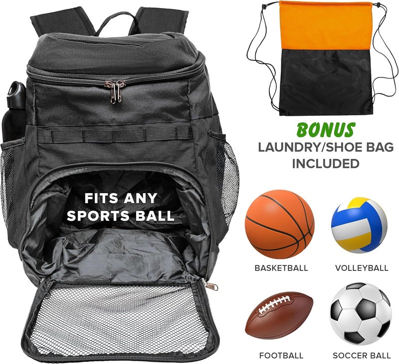 Xelfly Basketball Backpack with Ball Compartment - Image 3