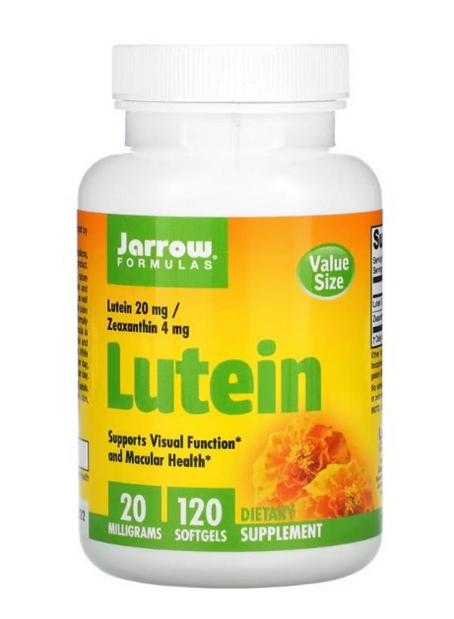 jarrow formulas Lutein 20 mg 120 Softgels - Image 1