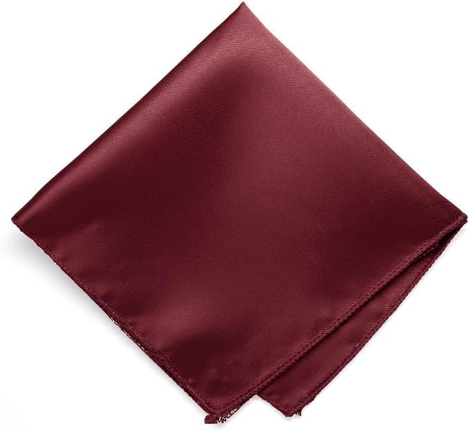 Young Arrow Men's Satin Neck Tie & Pocket Square Combo | Formal Solid Necktie for Wedding, Business, Office, Party & Tuxedo | Classic Fit, Soft & Shiny Finish | Stylish Neckwear Accessory (Maroon) - Image 5