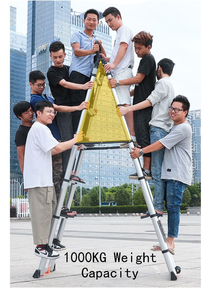 Power Industrial Power Industrial Telescopic Expansion Ladder A Type Multi-Function Folding Stepladder Wheel Super Heavy Duty Indoor Outdoor Industrial  - Image 3