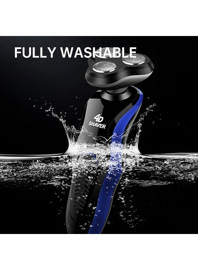 ECVV Multi-functional shaver - Waterproof Shaving machine triple blades Beard Trimmer Washable men's grooming kit - Image 3