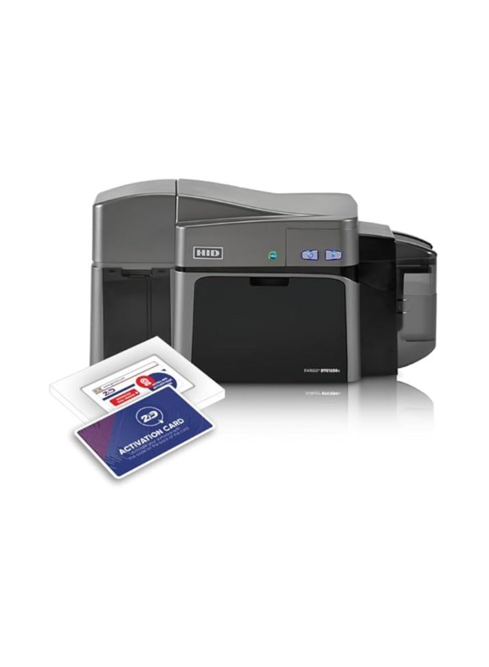 Fargo DTC1250e Dual-Sided ID Card Printer Bundle – Complete Kit with Ribbon & PVC Cards - Image 2