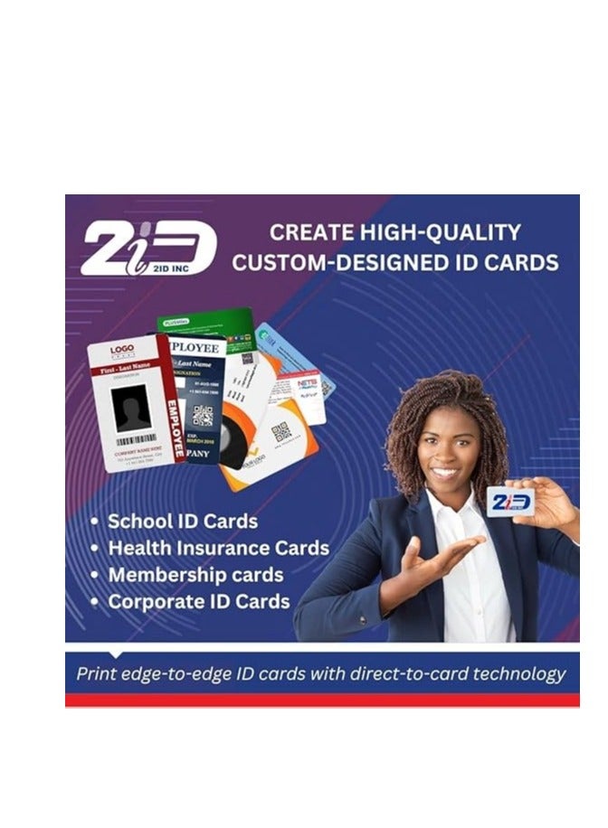 Fargo DTC1250e Dual-Sided ID Card Printer Bundle – Complete Kit with Ribbon & PVC Cards - Image 4