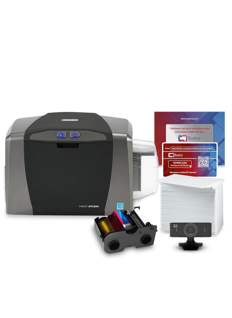 Fargo - Fargo DTC1250e double side ID Card Printer & Complete Supplies Package - Image 1