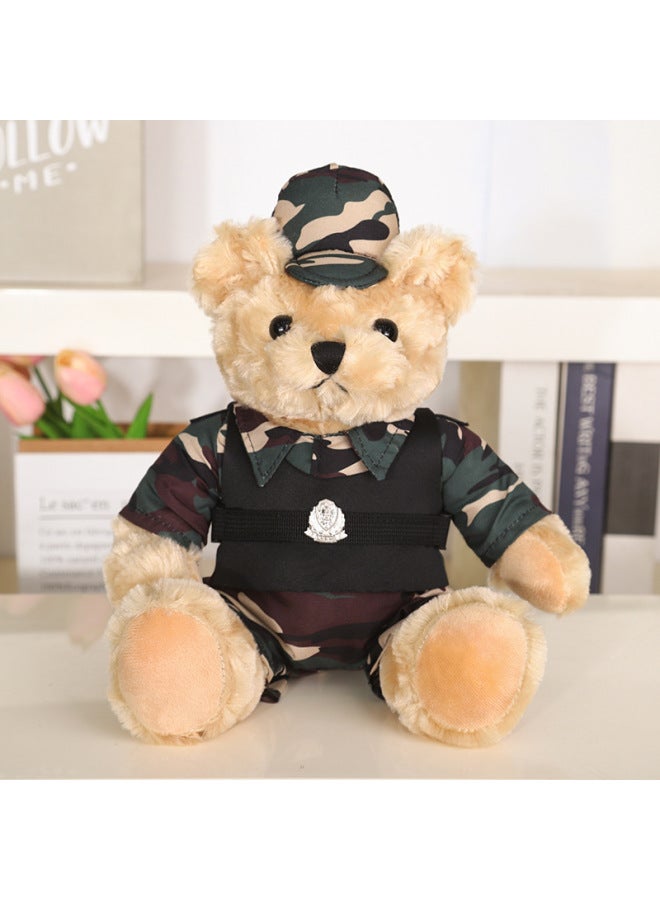 Internet Red Police Cub Bear Doll Iron Kid Bear Doll Police Police Cub Bear Uniform Fire Plush Bear Toy