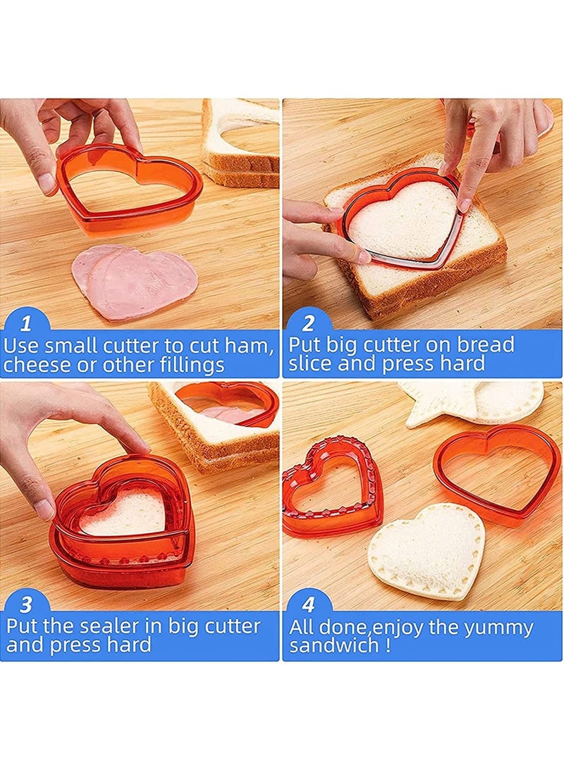 Generic Kids Sandwich Cutter and Sealer Set, 3-Piece Bento Box Sandwich Press Mold for Fun and Creative Lunches, Perfect for Making Cute Sandwiches for Children.  - Image 3