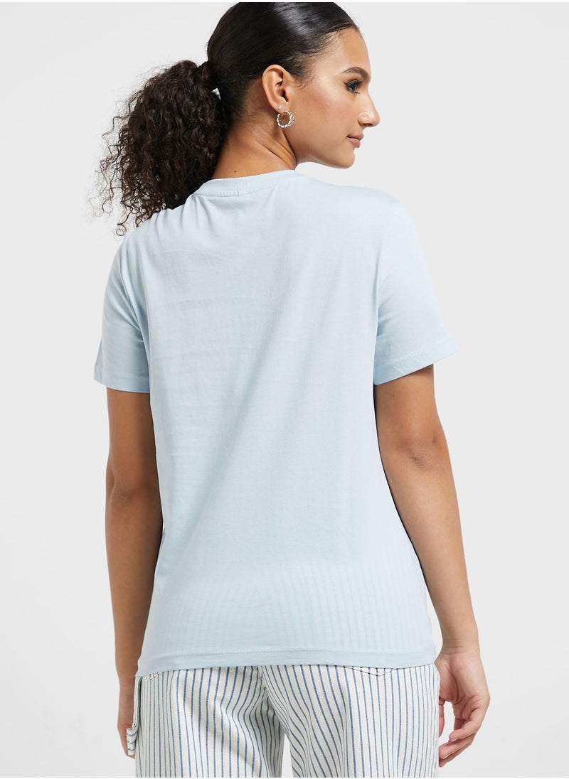 ONLY - Crew Neck Graphic Detail T-Shirt - Image 1
