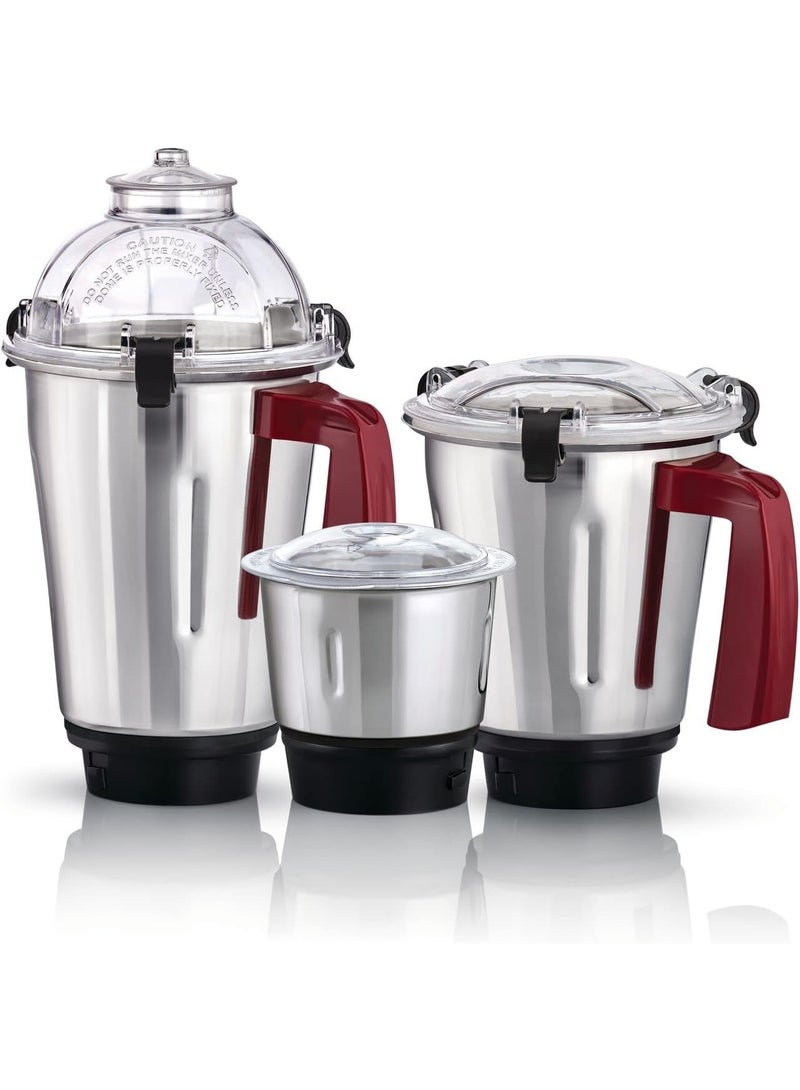 BLACK&DECKER 3-in-1 Multifunctional 750W Mixer Grinder with 3 Jars Set: Blender, Wet Dry Grinder and a Chutney Jar  - Image 2