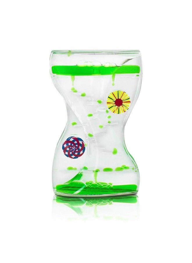 Super Z Outlet Colorful Liquid Motion Bubbler Desk Sensory Toy Timer Zig Zag Floating Rotating Circles For Play Fidgeting Captivating Distraction (Swirls)  - Image 1