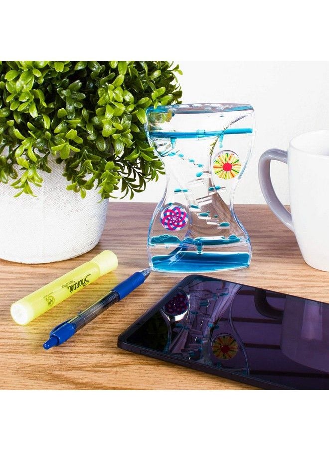 Super Z Outlet Colorful Liquid Motion Bubbler Desk Sensory Toy Timer Zig Zag Floating Rotating Circles For Play Fidgeting Captivating Distraction (Swirls)  - Image 4