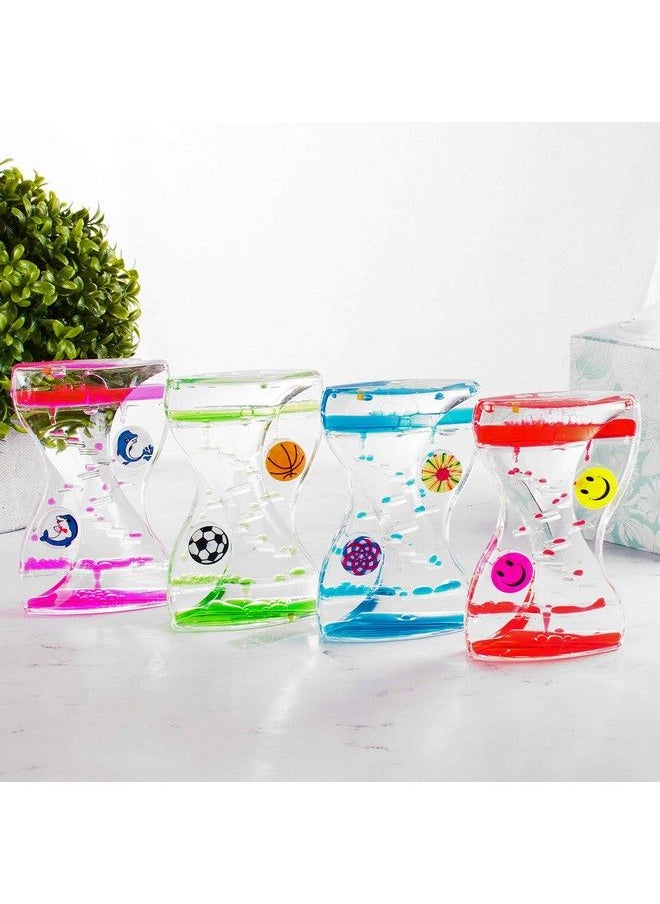 Super Z Outlet Colorful Liquid Motion Bubbler Desk Sensory Toy Timer Zig Zag Floating Rotating Circles For Play Fidgeting Captivating Distraction (Swirls)  - Image 5