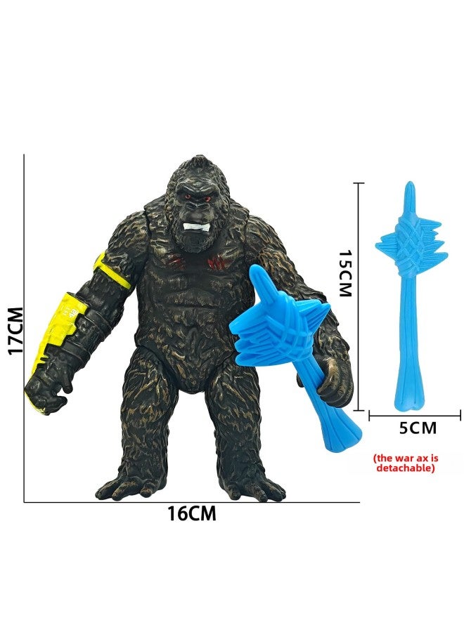 ألعاب كينغ كونغ ذات الغراء الناعم Orangutan ذراع ميكانيكية King Kong 2024 ميزة السعر والجودة - اللون: 17 سم ذراع آلي مسنن الماس + توماهوك - Image 1